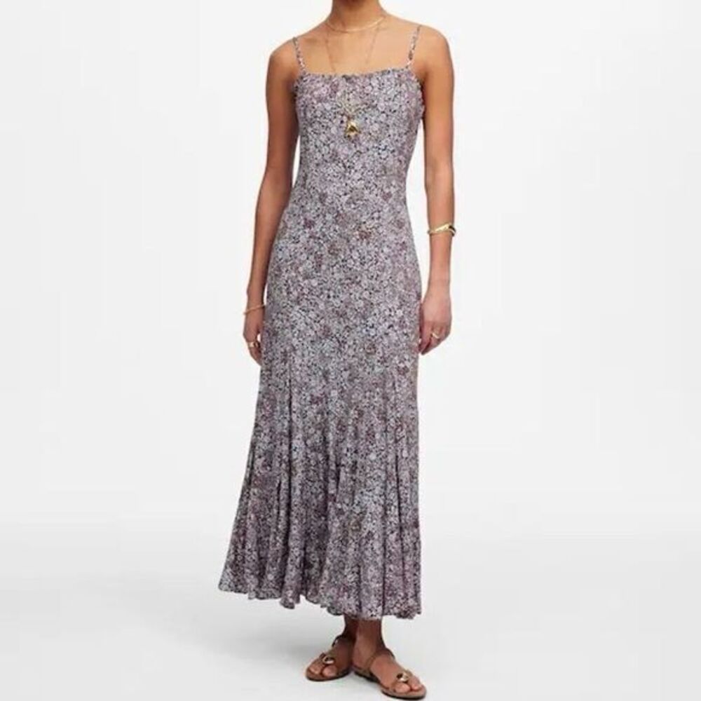 NWOT‎ Madewell Women's Squareneck Sleeveless Maxi Dress Floral Size 00